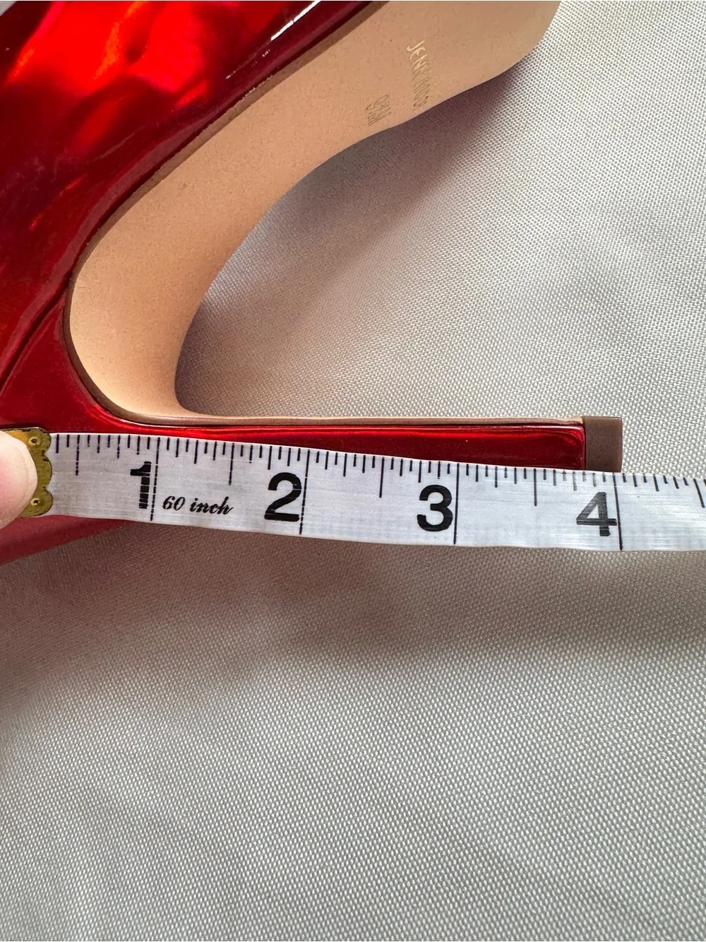 Jenn Ardor Red Metallic D’Orsay Stiletto Heels Party Glam Size 9.5